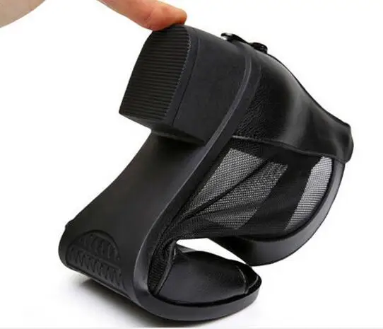 Модная женская летняя обувь из натуральной кожи сандалии с открытым носком