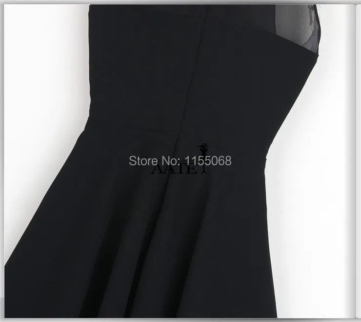 3016 # factory direct European style sexy black halter dress flounced women | Женская одежда