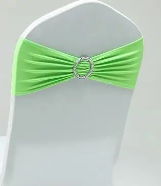 APPLE GREEN Экспресс бесплатно 100 шт. лайкра спандекс стул ремешок с пряжкой для свадьбы чехлы для стульев-популярные чехлы для стульев CR-901 - Цвет: APPLE GREEN