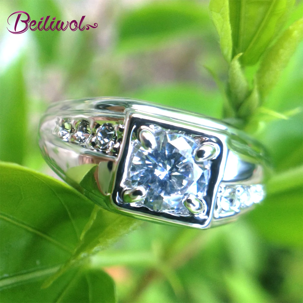 Ювелирные украшения серебряные кольца для мужчин австрийский циркониевый