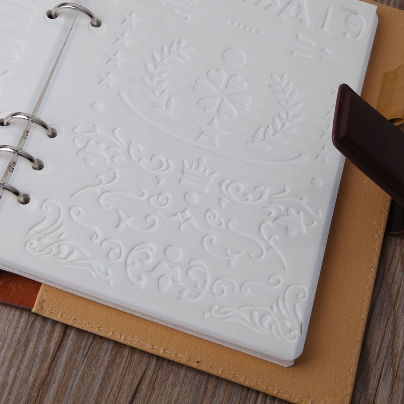 DIY режущая рукоделие ежедневник трафарет пластиковый планер декор A5|Записные