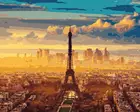 Картина по номерам в стиле сделай сам, Эйфелева башня, сделай сам, картина маслом на холсте, настенная живопись для гостиной