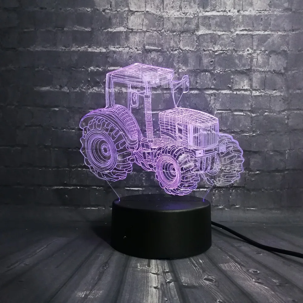 Сенсор Прохладный автомобилей автомобиля 3D светодио дный ночник USB Flash постели