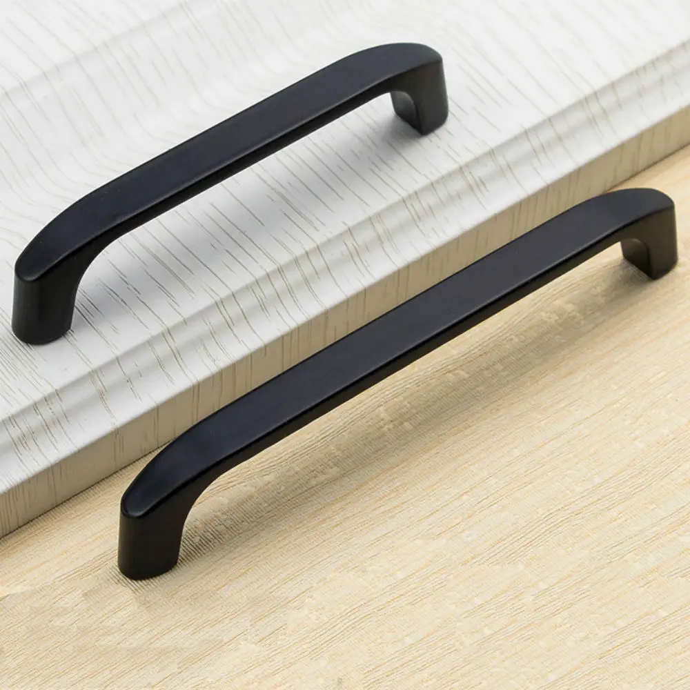LWZH аппаратная ручка для шкафа 2-Pack дверная мебели ящика кухни черные винты в
