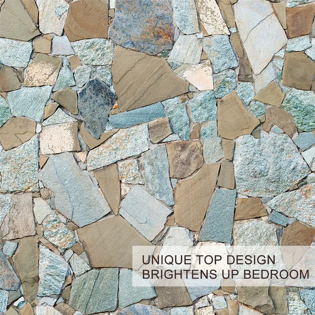 BlessLiving Modern Stone Bedding Set Masonry Wall Bedspreads Natural Inspired Duvet Cover Sets 3 Piece Vintage Bedding Coverlet 3