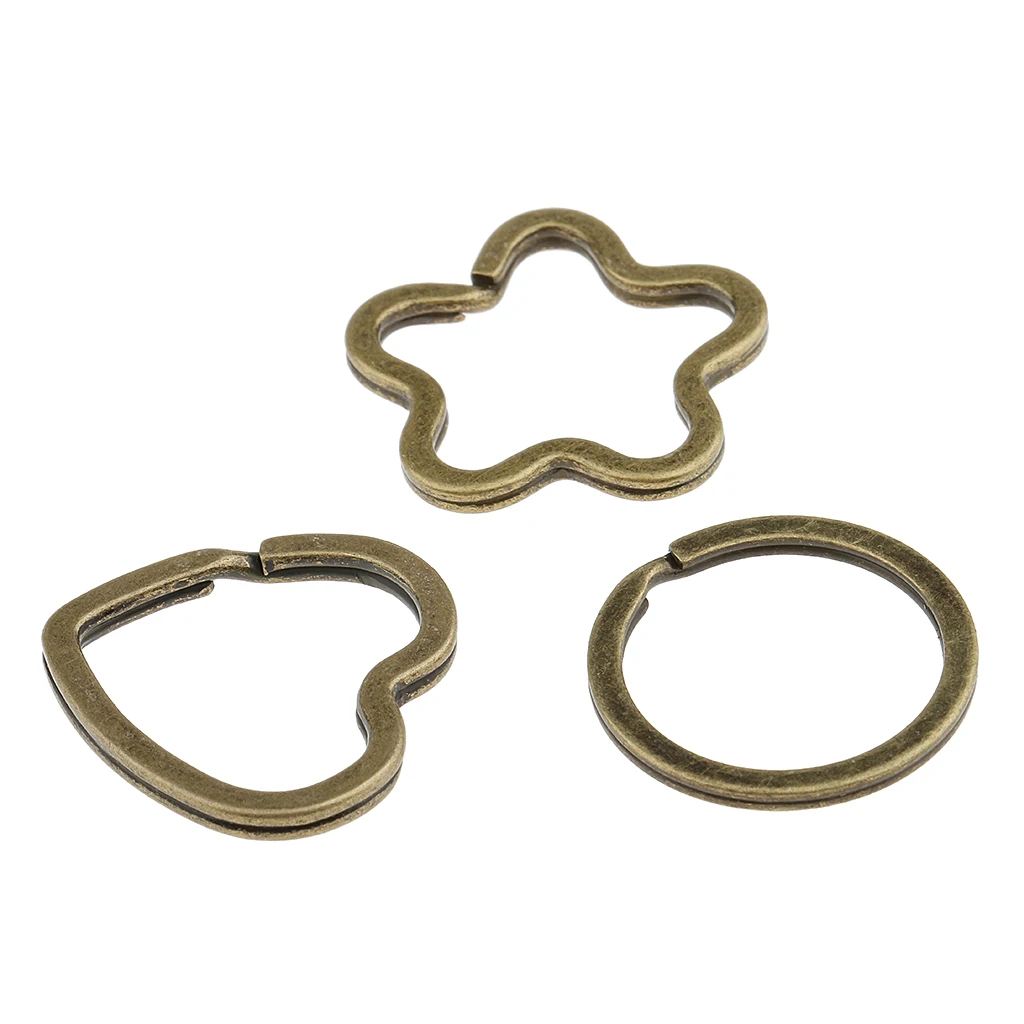 20 Pieces Alloy Bronze SPILT KEY RING Key Chain Small Ring Finding Mixed Style | Украшения и аксессуары
