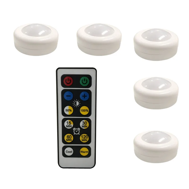 1 Remote 5Lamp Беспроводной сенсорный датчик с регулируемой яркостью, светодиодный ночной Светильник для кухонных шкафов, светодиодный светильник с дистанционным управлением, подходит для лестниц - Цвет: 1 Remote 5Lamp