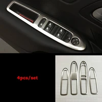 for citroen c4 2016 stainless steel car electric power window lifter switch decoration fit lhd cover trim accessories 4pcs