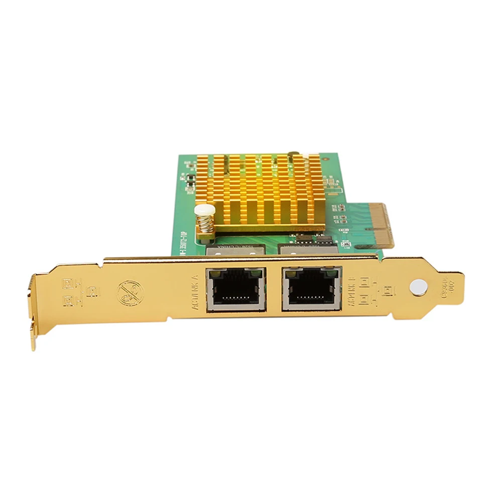 I350 T2 сетевая карта PCI E 2 порта гигабитный Ethernet сервер Nic оригинальный чип