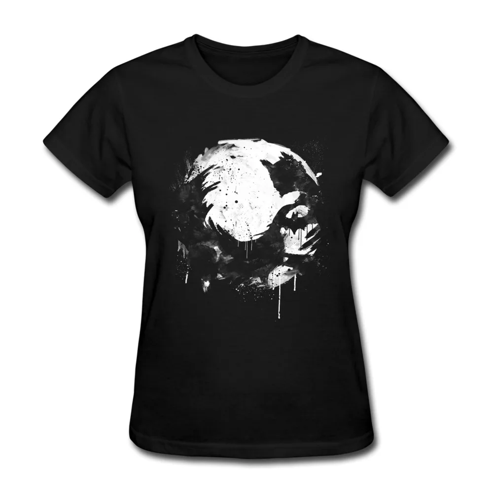 Women T Shirt Pre-Cotton Dark Moon Design Your Own Slim Fitted Shirts |