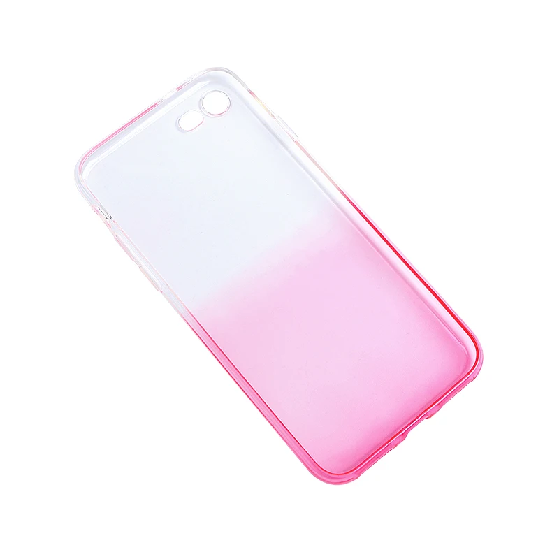 TPU чехол для телефона iPhone 7 Чехол градиентной расцветки прозрачный мягкий 8 8plus X XR
