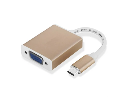 Переходник USB 3 1 Type C в VGA двусторонний переходник для Macbook 12 дюймовый золотистый и