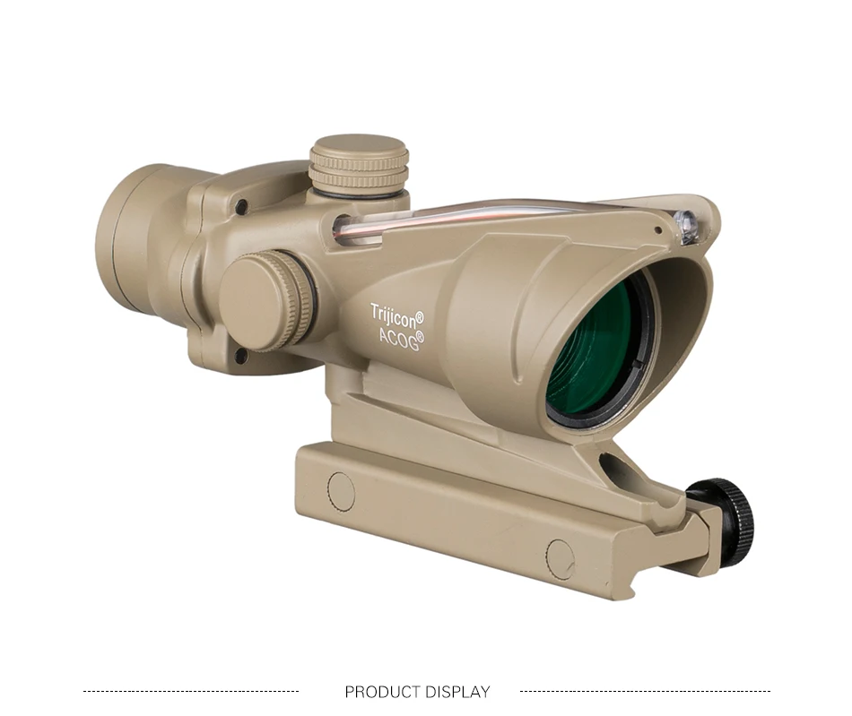 ACOG 4X32 охотничий прицел оптика из настоящего волокна красный зеленый с подсветкой шеврон стекло гравированное сетка тактический оптический прицел