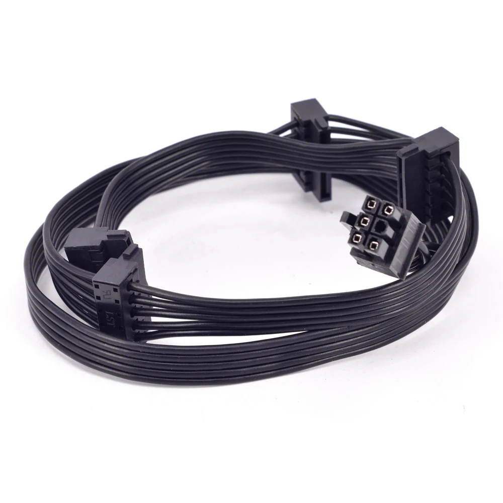 PCI e 6Pin Male 1 к 4 SATA 15Pin кабель питания порт мультипликатора для серии CORSAIR RMx RM1000x RM850x