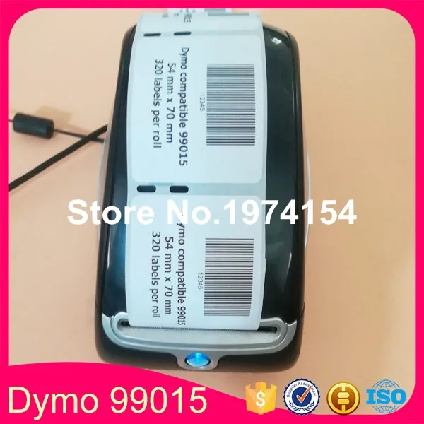 12 рулонов Dymo 99015 совместимый ярлык 54 мм * 70 320 шт/рулон белый для LabelWriter 450 турбо