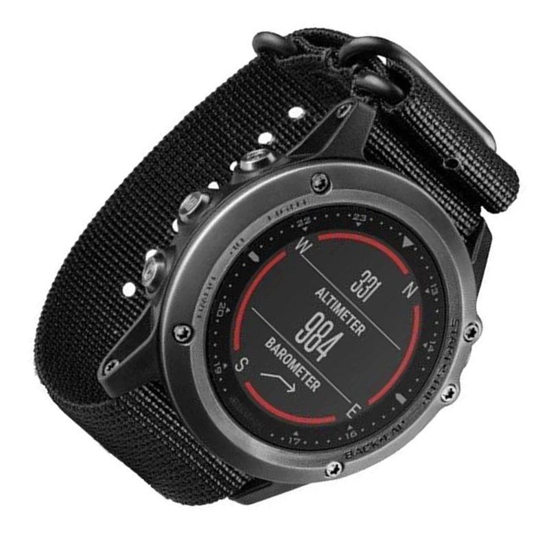Для Garmin Fenix 3 /HR нейлоновый ремешок наручные часы черный | Электроника