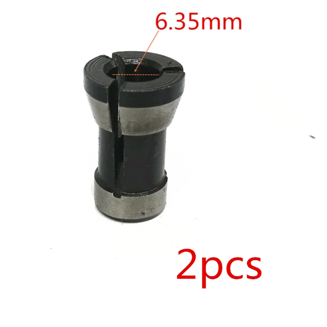 L 6.35mm 2pcs Адаптер хвостовик ЧПУ фрезерный станок инструментальная Цанга конические гайки для Makita BOSCH HITACHI DeWALT фрезерный 1/" 1/4" 3/" 6 мм 6,35 мм 8 мм 12 мм 12,7 мм - Цвет: L 6.35mm 2pcs