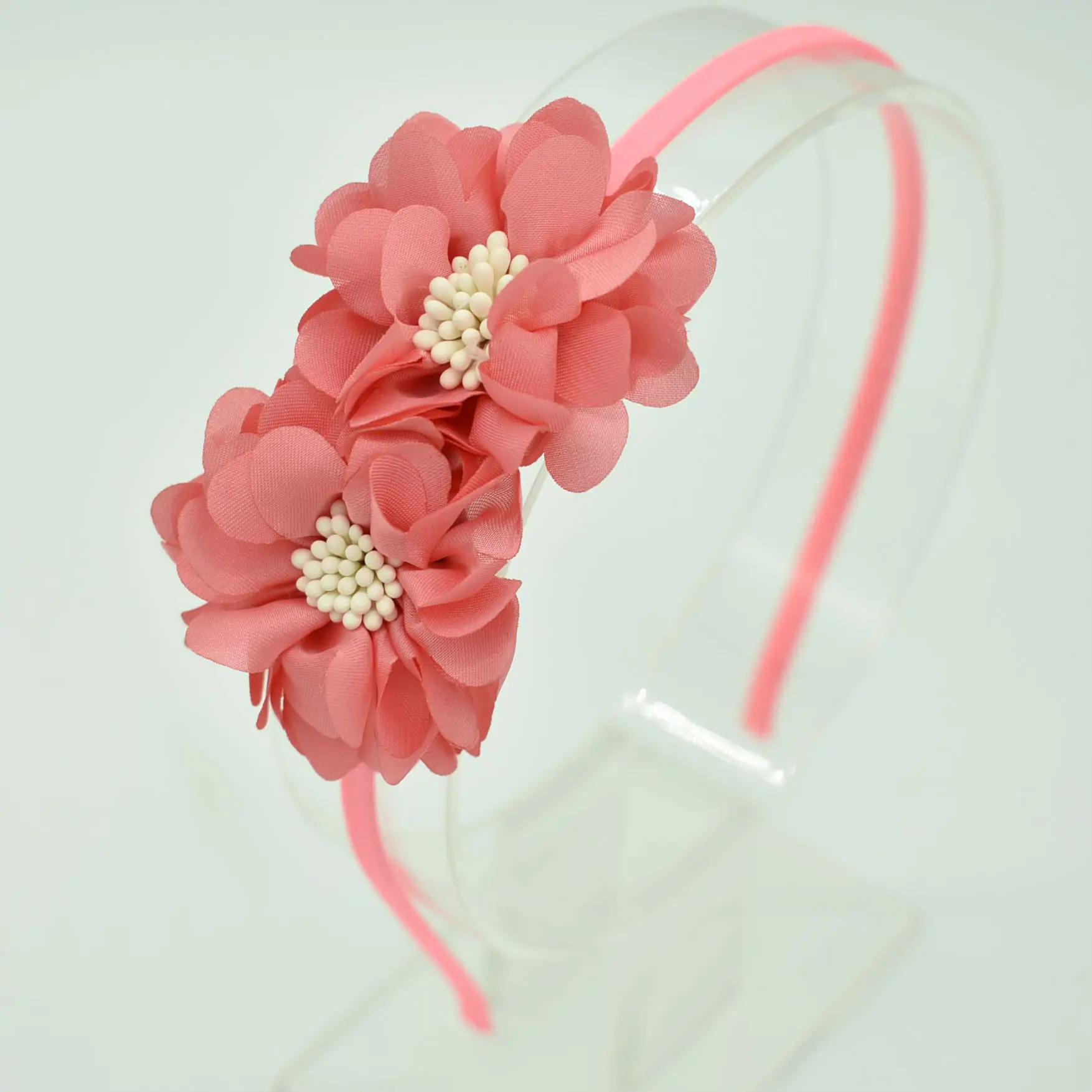 Новинка детский обруч с двумя цветами и сердечками для девочек индивидуальный