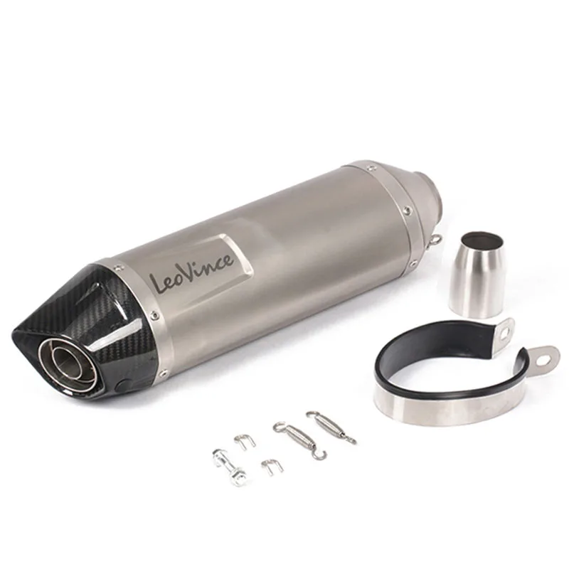 LeoVince Motorcycle Exhaust Muffler Pipe escape moto 51mm Inlet pitbike For benelli trk 502 cb650f crf 230 suzuki gsr 600 msx125 |