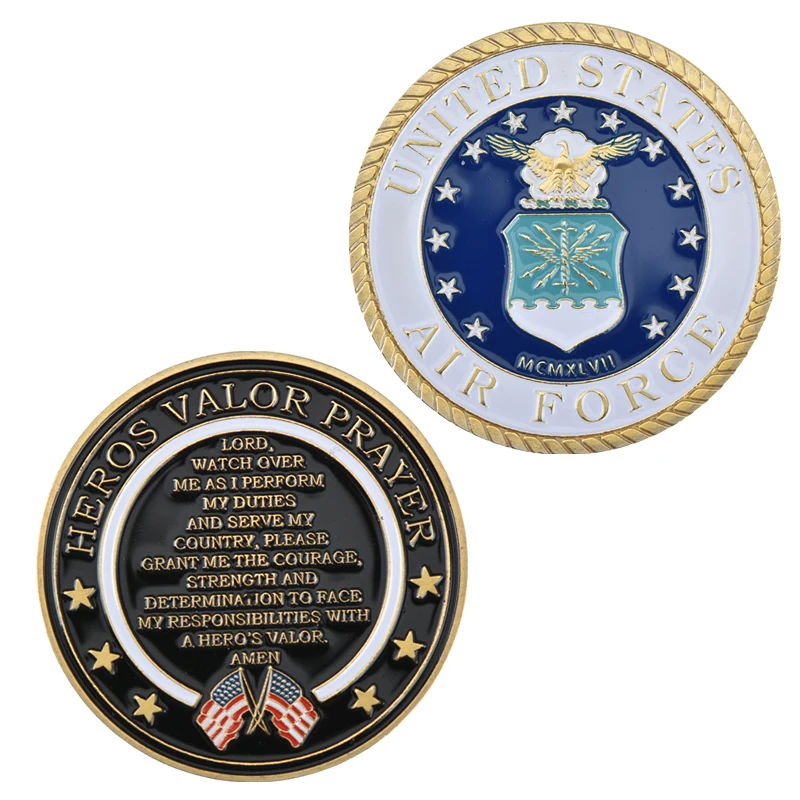 WR Gold коллекционные монеты United States Air Force Heros молитвенная коллекция монет реплики
