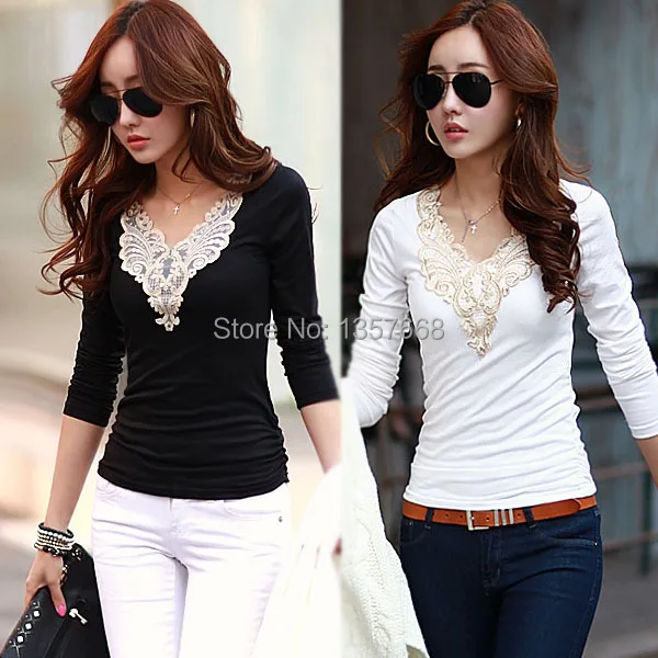 Женщины топы мода 2014 цветок вышивка женщины блузка свободного покроя вязание