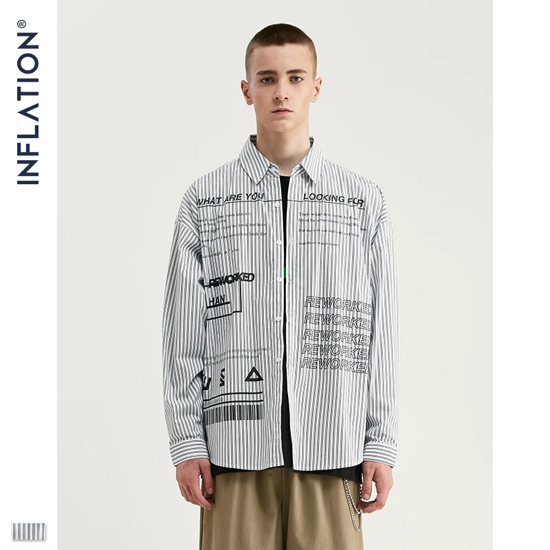 Мужская клетчатая рубашка INFLATION простая повседневная с длинным рукавом 92126W для