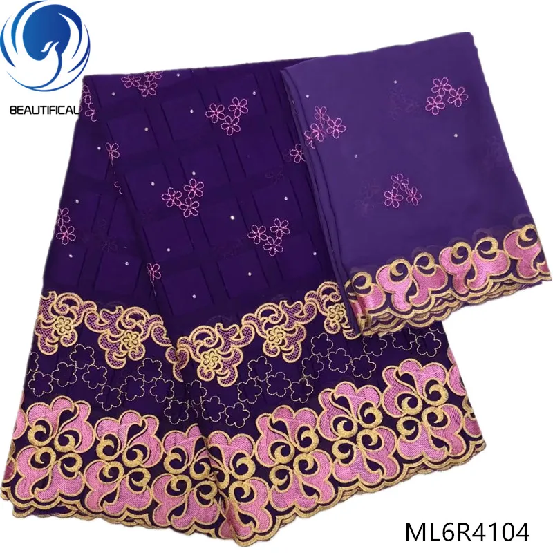 BEAUTIFICAL cotton nigerian lace fabrics for dress 2019 New embroidery swiss voile fabric 7yards ML6R41 | Дом и сад