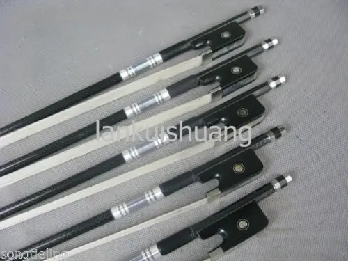 

strong 5pcs of figure black Carbon fiber cello bow 4/4 #7199