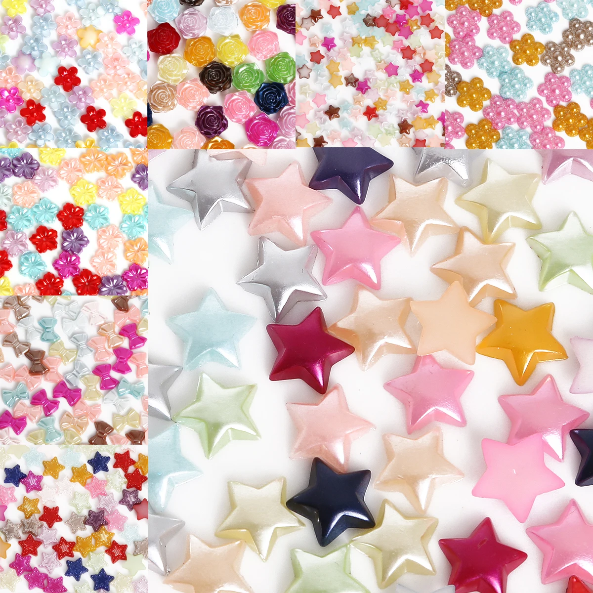 50pcs/package ABS Pearl Beads Random Color Pearls 6-18mm Loose Bead for Nail Art DIY Craft Scrapbook Decoration | Дом и сад
