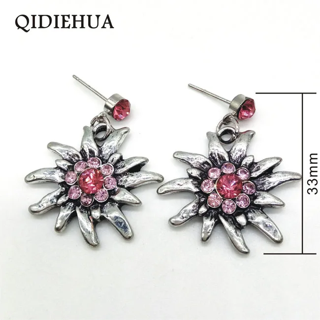 Женские серьги подвески из сплава цинка QIDIEHUA античного серебра ювелирные