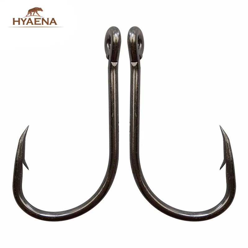 Hyaena 200 шт. 9260 черные рыболовные крючки из высокоуглеродистой стали 2/0 3/0 4/0 5/0 6/0 7/0 8/0