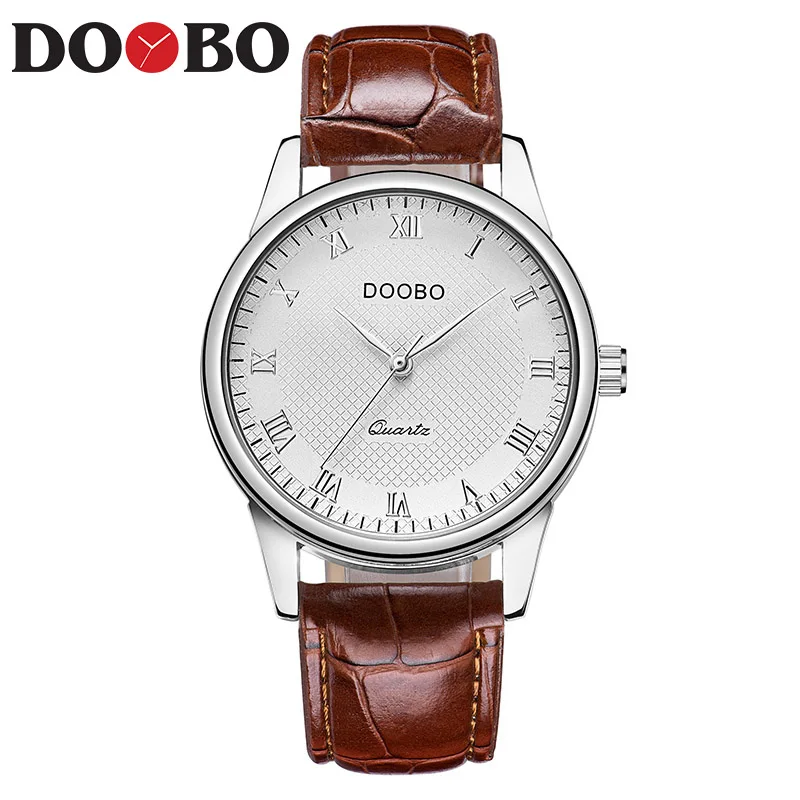 DOOBO часы Топ бренд мужские часы модные повседневные спортивные водонепроницаемые часы Мужские часы военные Роскошные мужские часы Аналоговые Кварцевые - Цвет: D003 brown