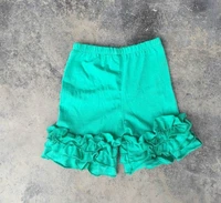 wholesale latest baby shorts design solid ruffle icing shorts baby girls children sew sassy kids shorts