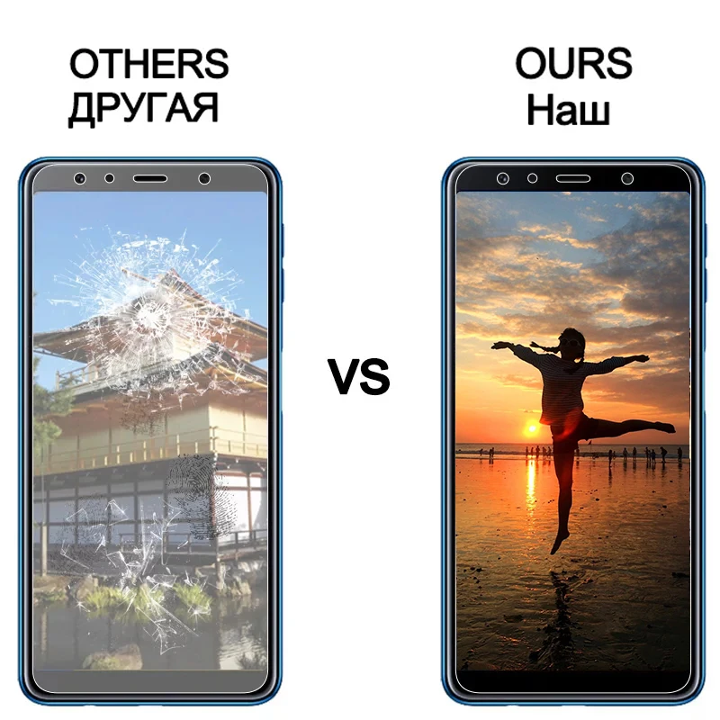 Для samsung galaxy A7 2018 закаленное стекло A8 плюс screenprotector a750 a730 защитный cam лист 7 8 tremp