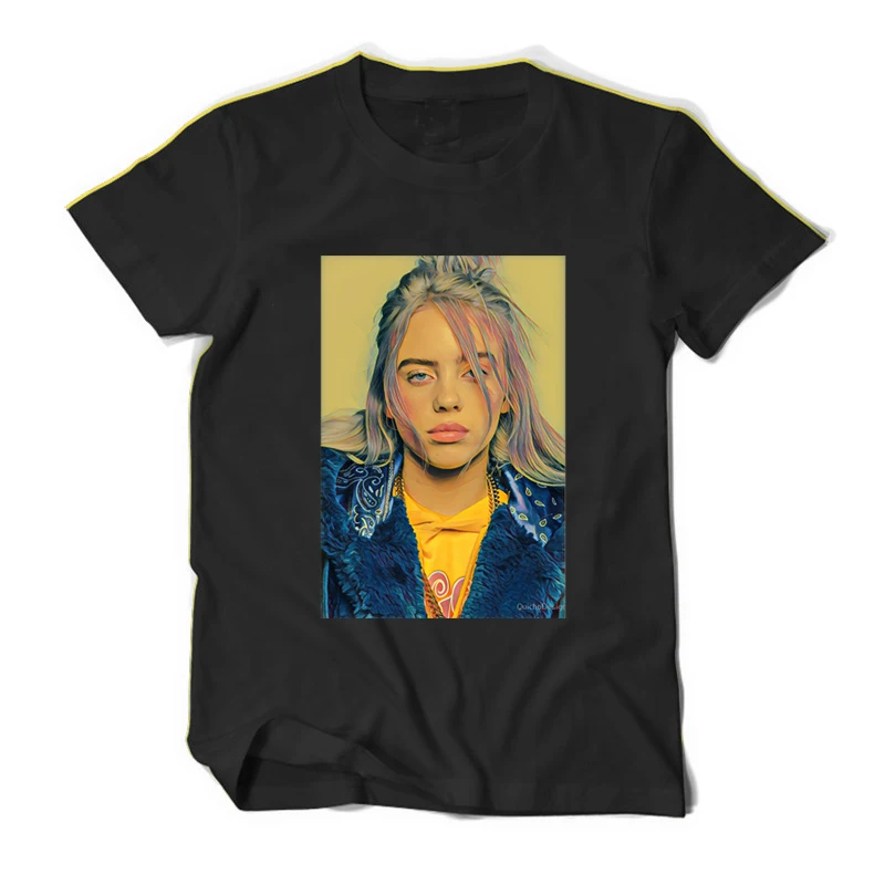 Billie Eilish футболка фото Индивидуальные топы футболки с принтом мужские летние