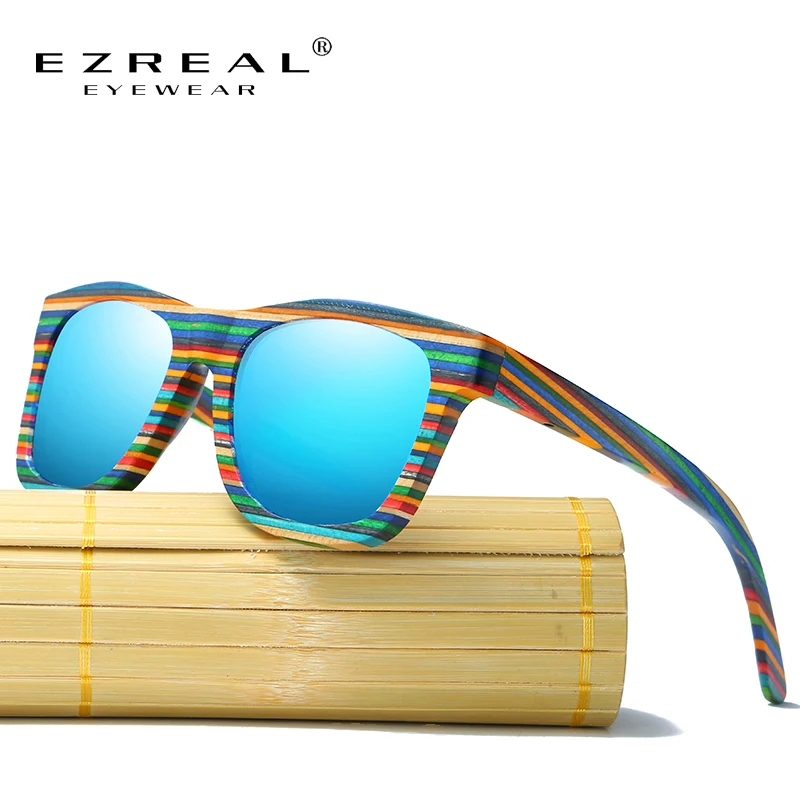 

AZB Polarized Wooden Sunglasses Men Bamboo Sun Glasses Women Brand Designer Original Wood Glasses Oculos de sol masculino