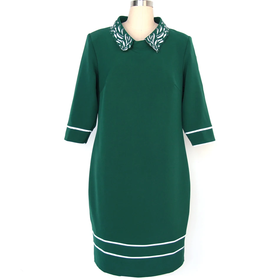 BFDADI Женская Элегантный Краткая Solid color выдалбливают отложным воротником Карандаш