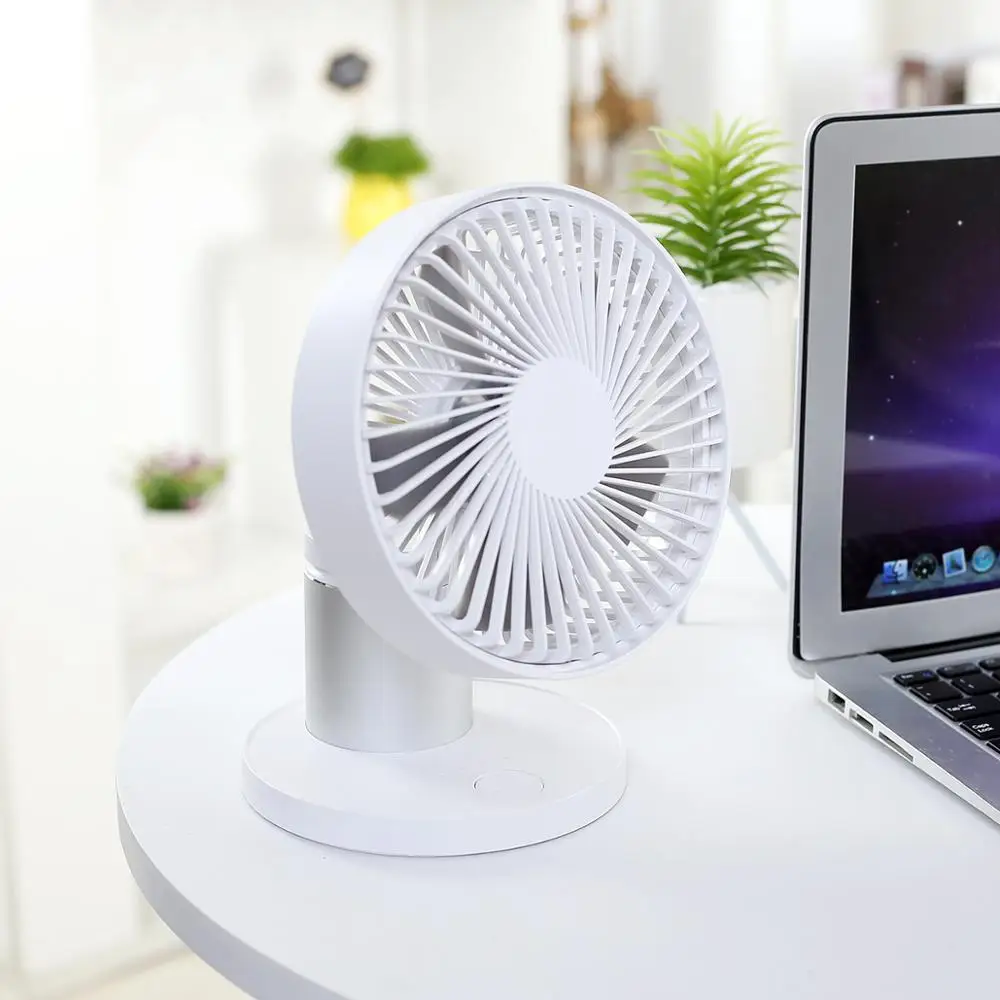 Мини USB power Настольный вентилятор 3 скорости ниже шума 180 градусов вращающийся