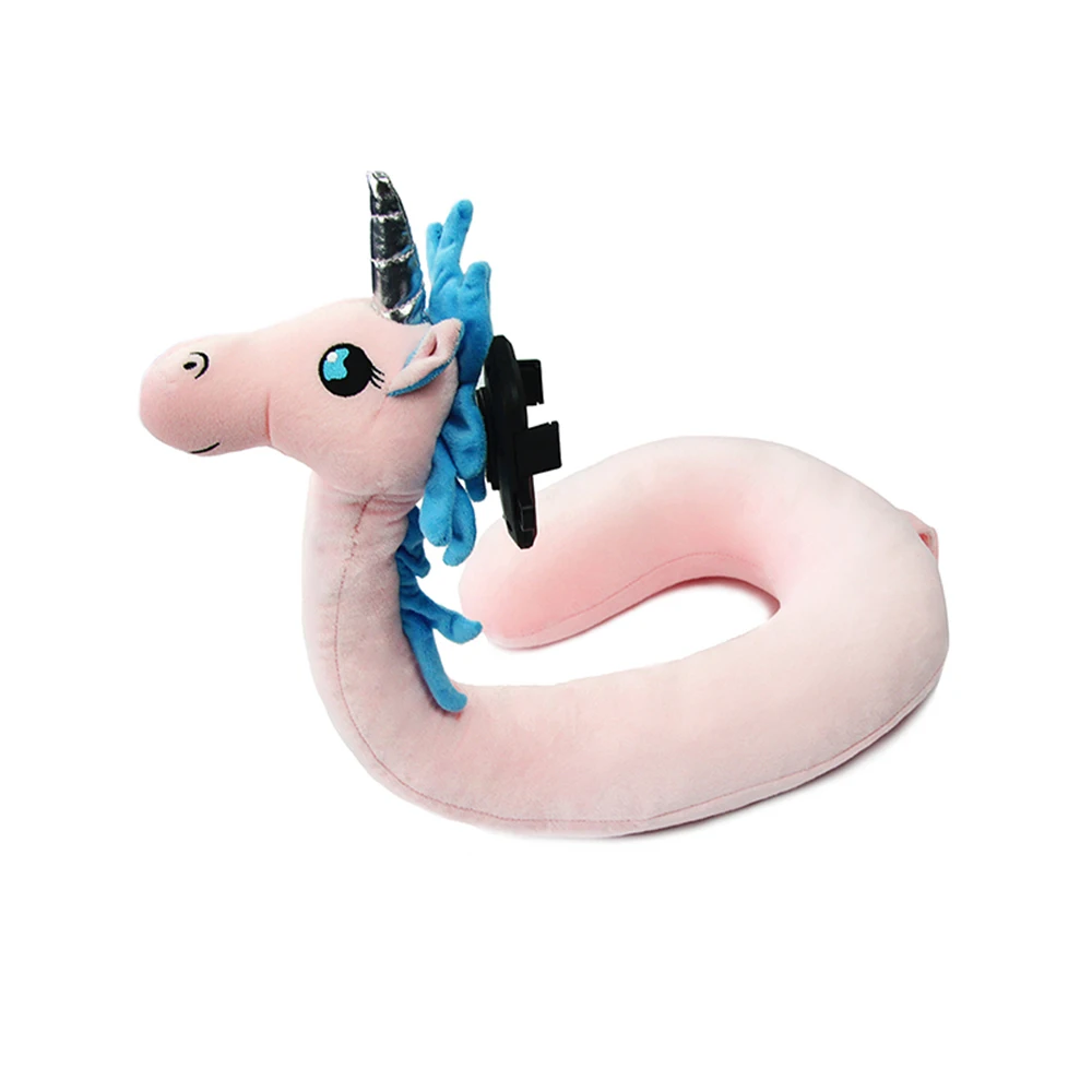 Unicorn 2 в 1 Универсальный Ленивый Кронштейн Держатель для мобильного телефона u-образная дорожная подушка из пены для шеи вращающаяся Гибкая подставка для iPhone samsung - Цвет: Unicorn