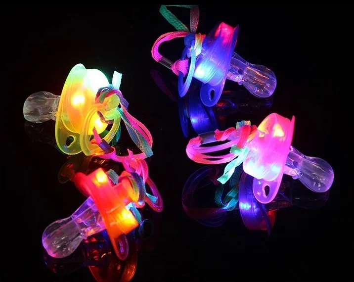 8*5 см цветная светодиодная мигающая соска мягкий светильник игрушка Цепочки и