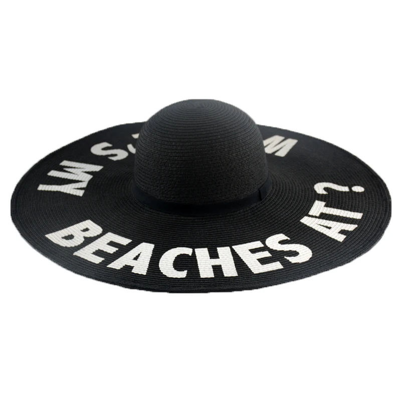 CCMHAT пляжная шляпа Письмо печати для женщин широкими полями летние девушки от