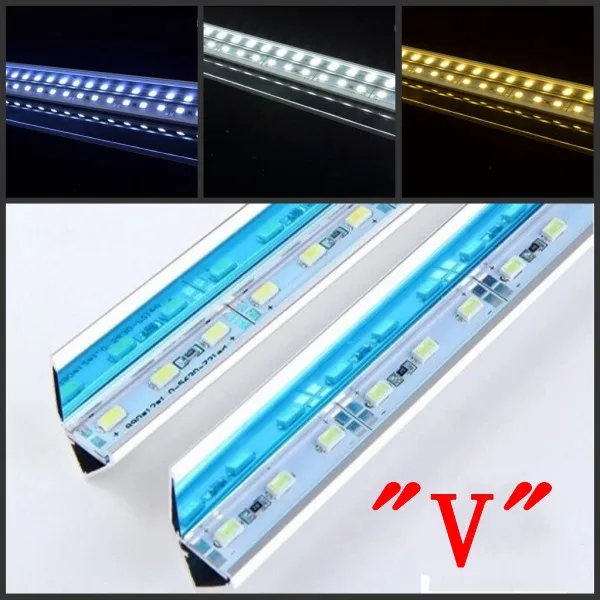 50 шт. Светодиодная лента 100 см 5630 SMD 1 м 12 В 24 постоянного тока + алюминиевый профиль