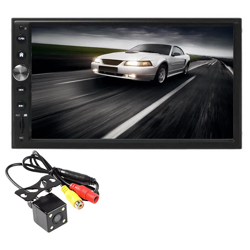 " 2 DIN автомагнитола gps Navi Стерео для Apple Carplay и Android FM Авторадио Мультимедиа Bluetooth Зеркало Ссылка автомобильный аудио - Цвет: with camera