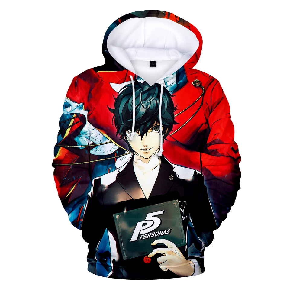 Новые толстовки с 3D принтом Persona 5 для мужчин/wo мужчин Kpop мультфильм аниме