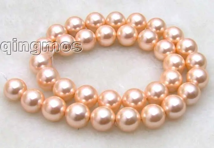 

SALE super luster Round 12mm Pink Sea shell PEARL strands 15"-los253 Wholesale/retail Free shipping