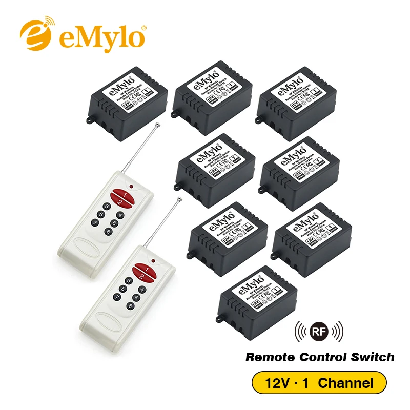 Умный выключатель eMylo DC 12 В беспроводной Радиочастотный света с дистанционным