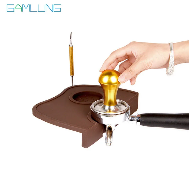 Бренд gamlung кофе эспрессо тампер коврик из силиконовой резины угловой (без stamper)