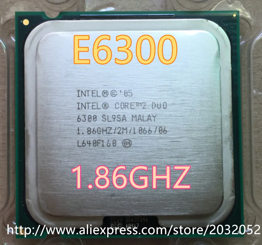 Процессор Intel Core 2 Duo E6300 процессор 1 86 Ghz/ 2M /1066GHz Socket 775 SL9SA рассеянные части работает