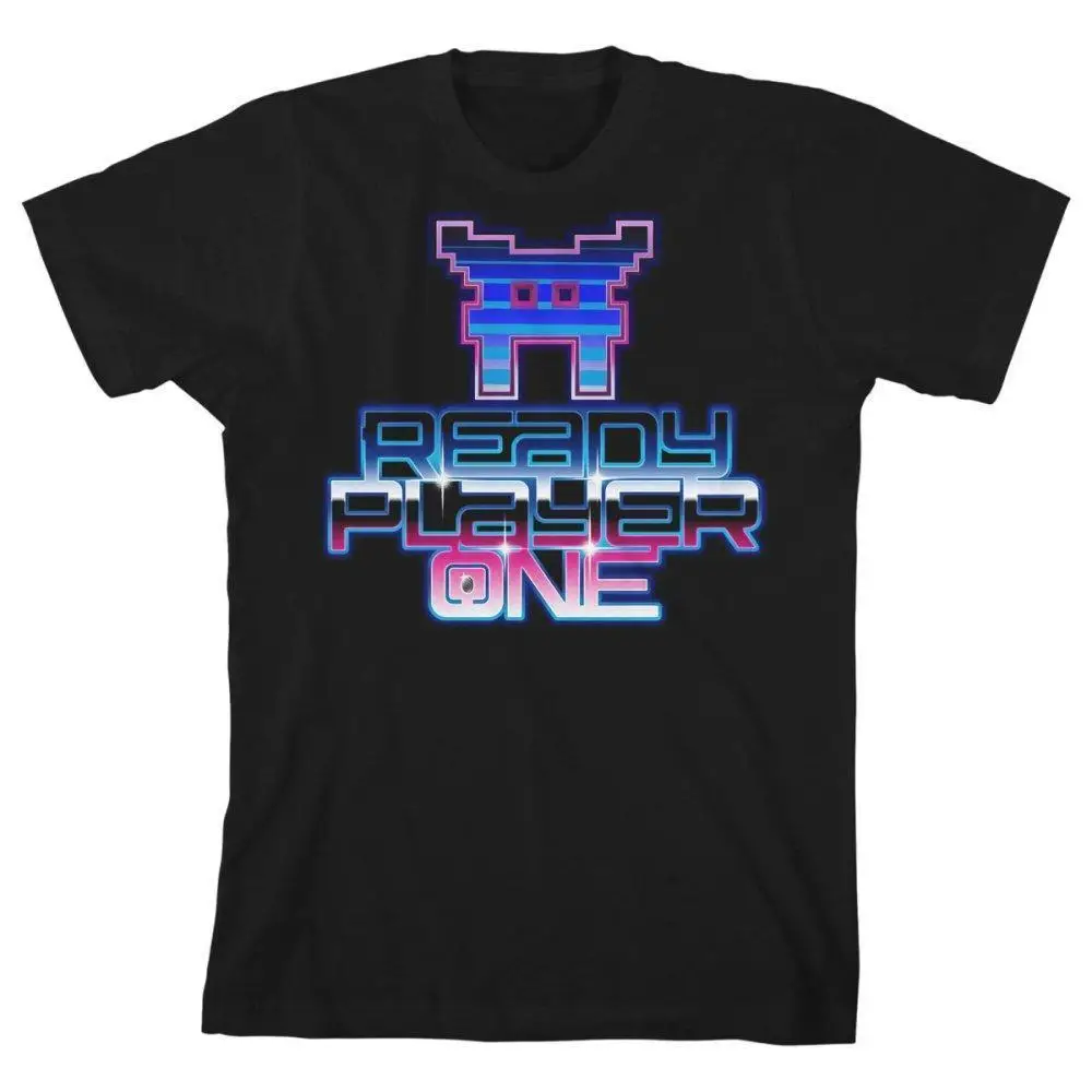 Ready Player One Space Invaders футболка с логотипом черная геймерская Мужская для девочек