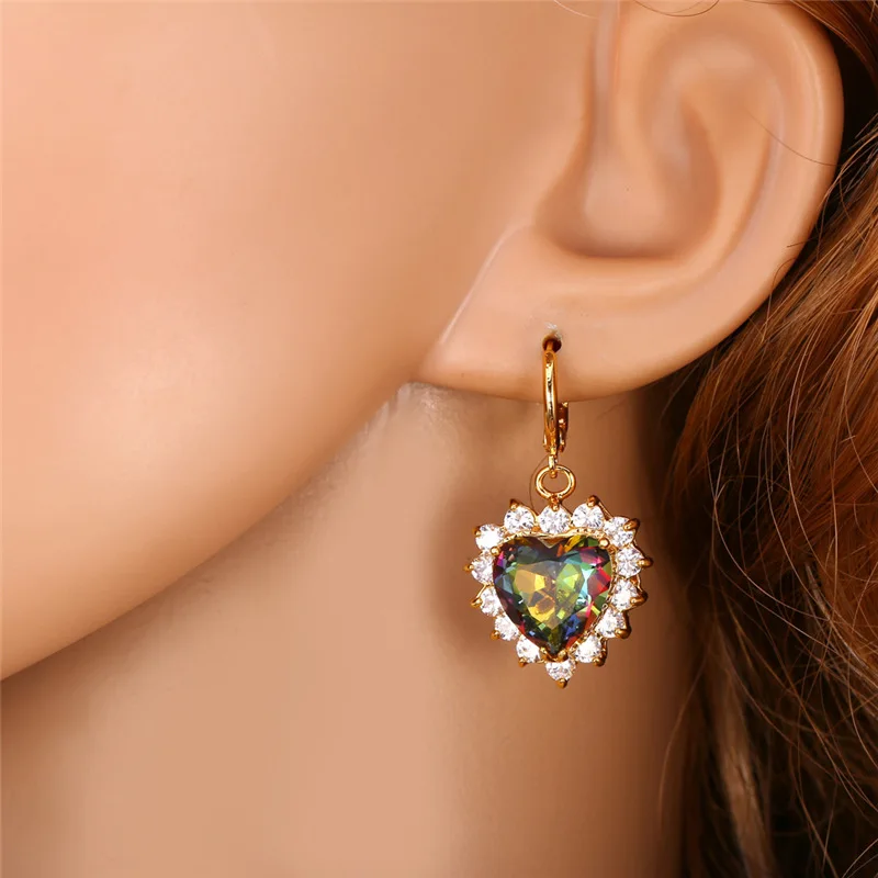 Женские серьги с мистическим цирконием кольцо ожерелье золотой цвет Свадебный